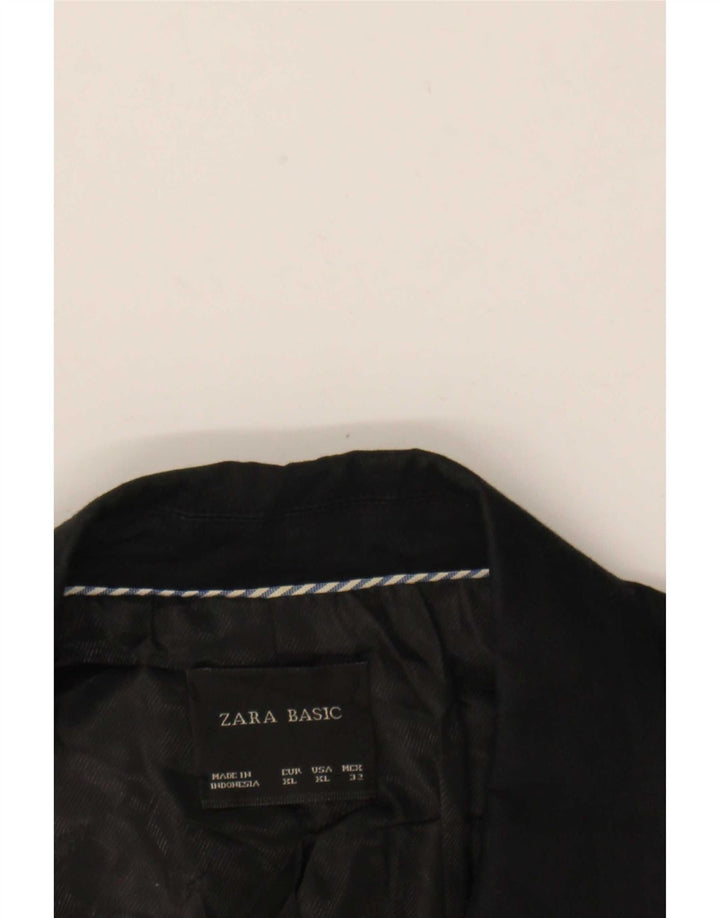 Женский пиджак на 1 пуговице Zara UK 18 XL, черный