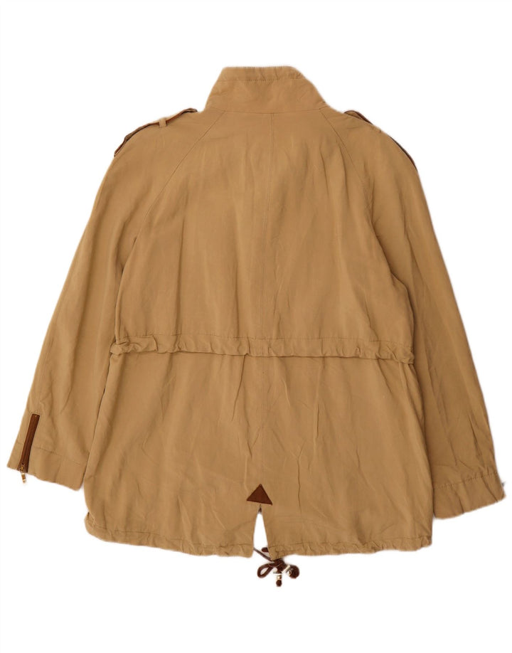 Женская куртка в стиле милитари Zara UK 18 XL, бежевая
