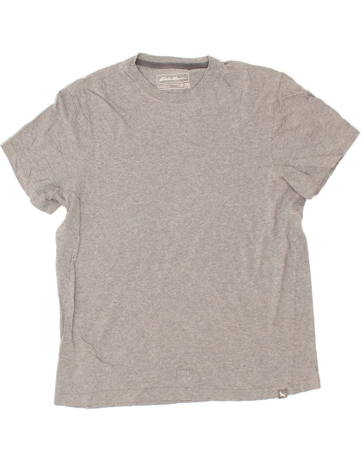 EDDIE BAUER Mens Slim T-Shirt Top Medium Grey Cotton Vintage Eddie Bauer and Second-Hand Eddie Bauer from Messina Hembry 