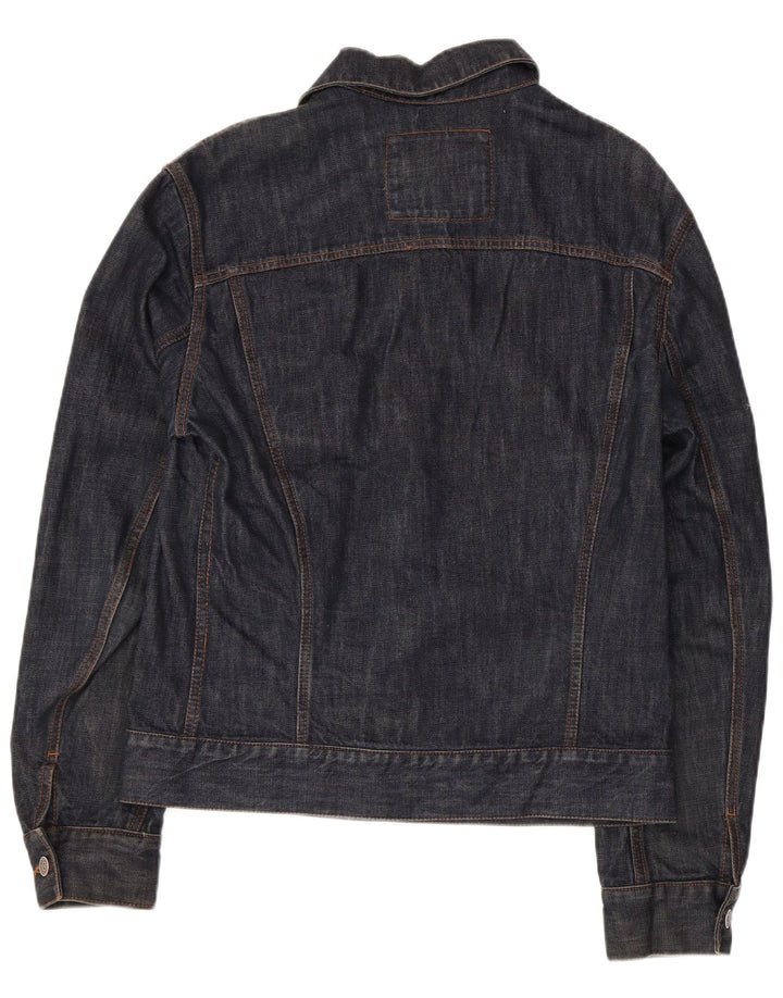 Мужская джинсовая куртка Zara UK 36, маленькая, темно-синяя, хлопок