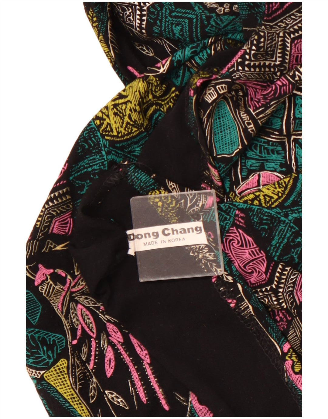 ВИНТАЖНАЯ женская блузка свободного кроя, топ UK 18 XL, разноцветный с геометрическим узором