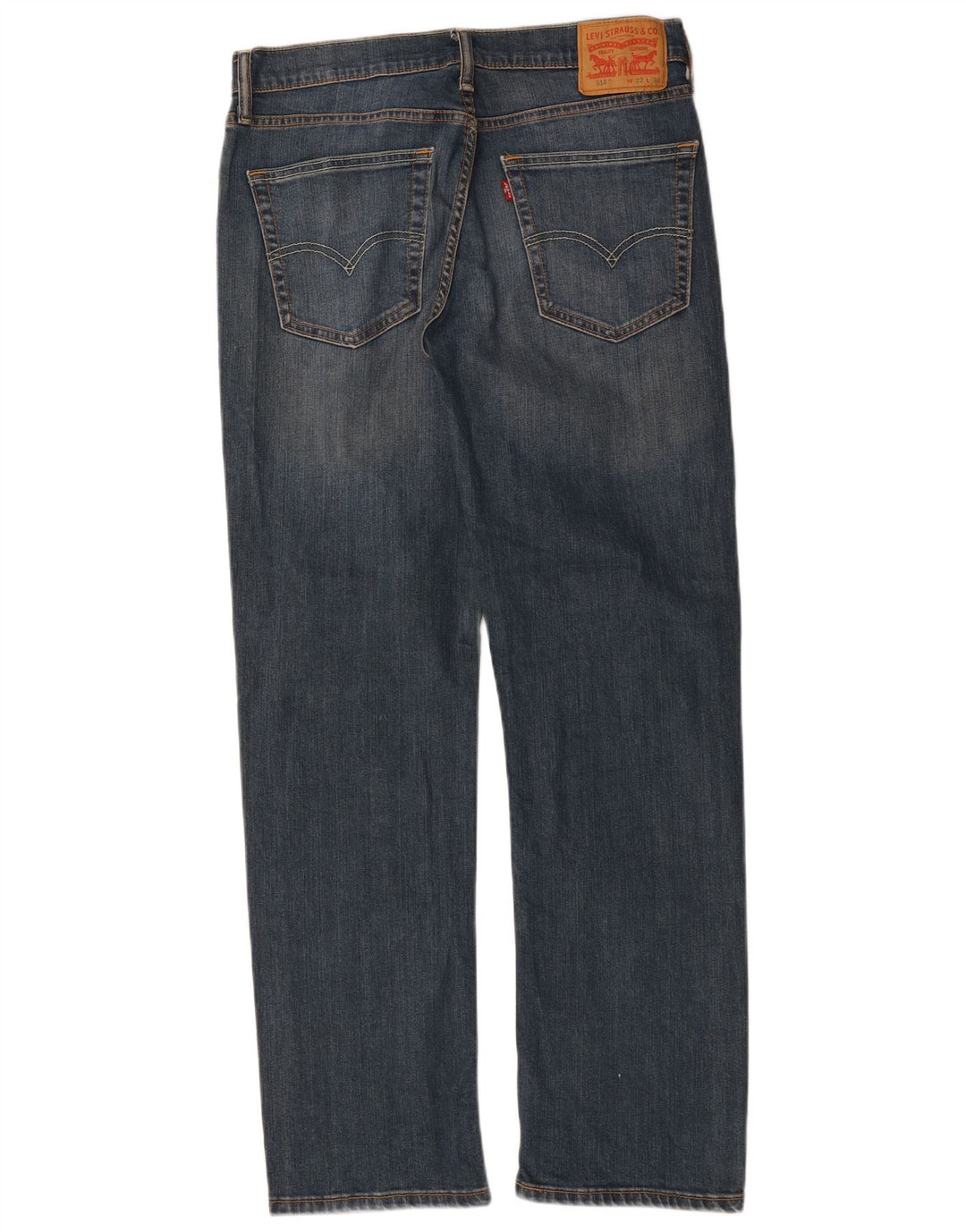 Мужские прямые джинсы LEVI'S 514 W32 L30 синие, хлопок