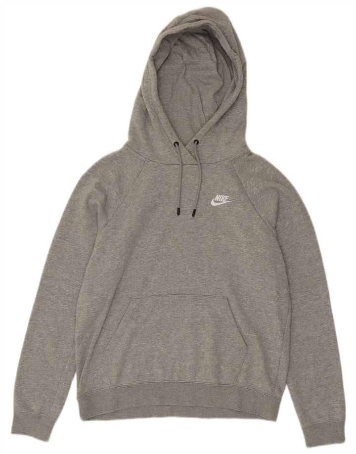 Мужской джемпер с капюшоном Nike, маленький серый, хлопковый в крапинку
