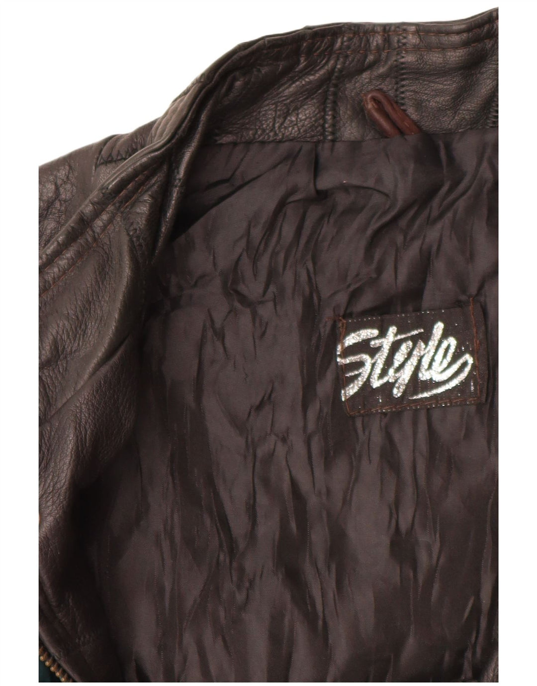 Мужской кожаный жилет VINTAGE UK 42 XL, разноцветный с цветными блоками