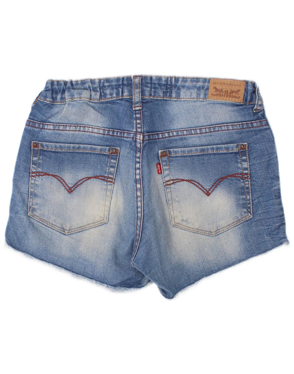 Джинсовые шорты Levi's для девочек 13–14 лет, синий хлопок, W26