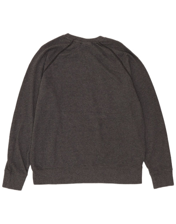 REEBOK Мужской свитшот с рисунком, хлопковый джемпер среднего серого цвета