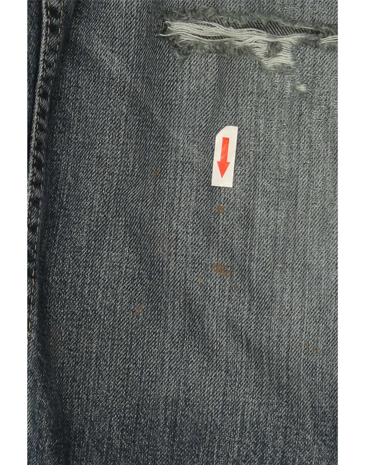 Мужские прямые джинсы Wrangler стандартного кроя W34 L29, синий хлопок
