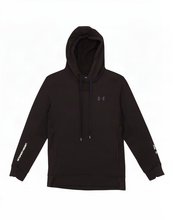 Мужской приталенный джемпер с капюшоном Under Armour, маленький черный, полиэстер