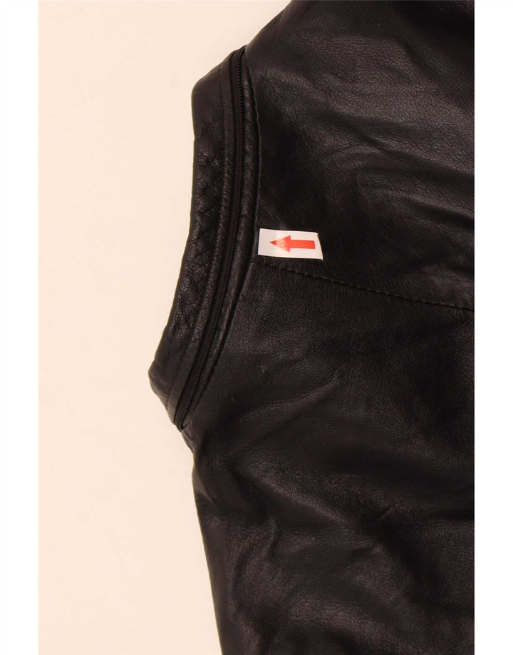 Винтажное женское кожаное пальто IT 44 Medium Black