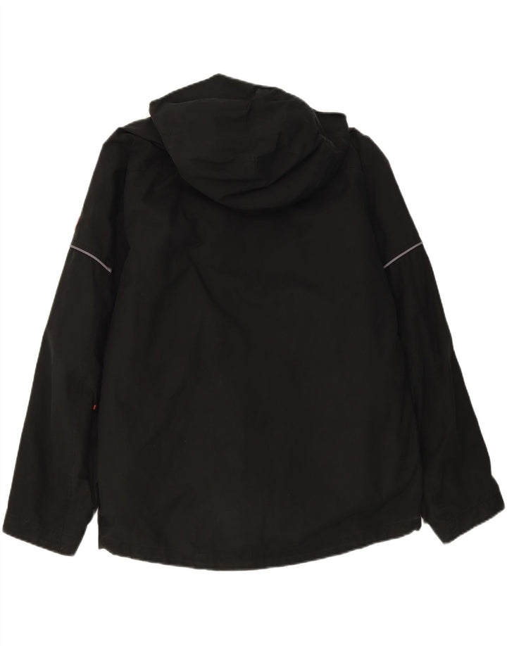 TIMBERLAND Mens Hooded Windbreaker Jacket UK 38 Medium Black Polyester