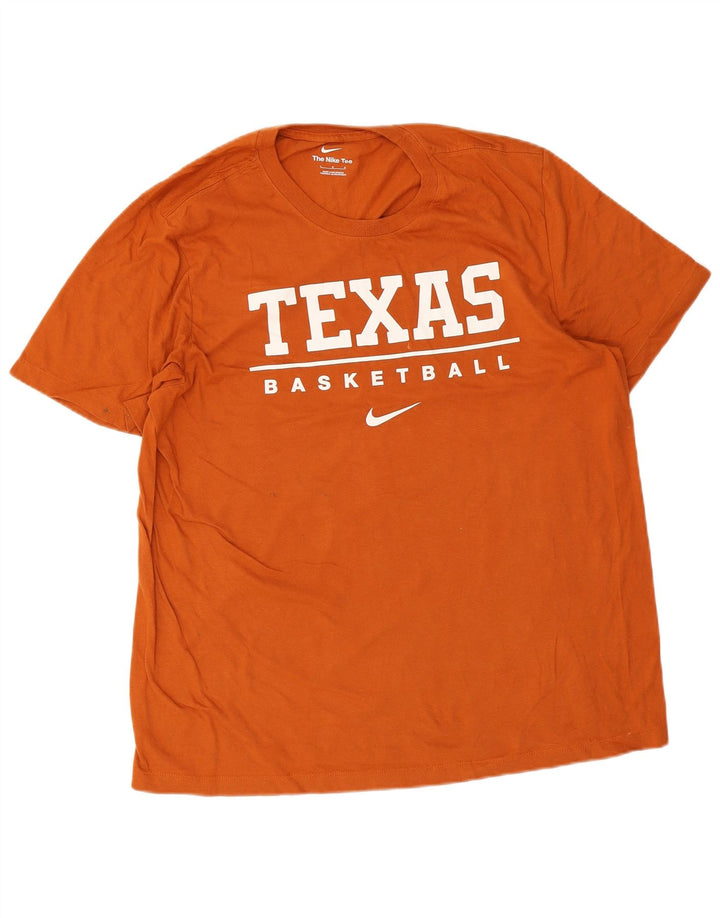Мужская футболка Nike Texas с графическим рисунком, большой оранжевый хлопковый топ