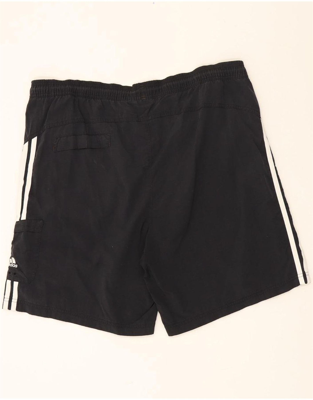 ADIDAS Mens Sport Shorts XL Black Polyester Vintage Adidas and Second-Hand Adidas from Messina Hembry 