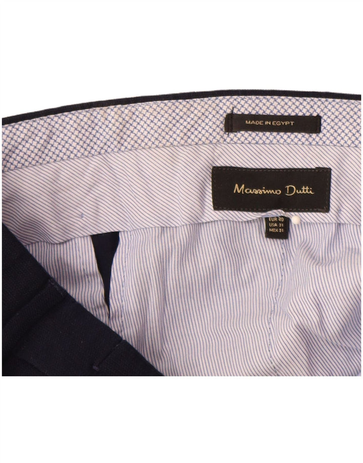 Мужские прямые костюмные брюки MASSIMO DUTTI EU 40 Medium W31 L32 Темно-синие