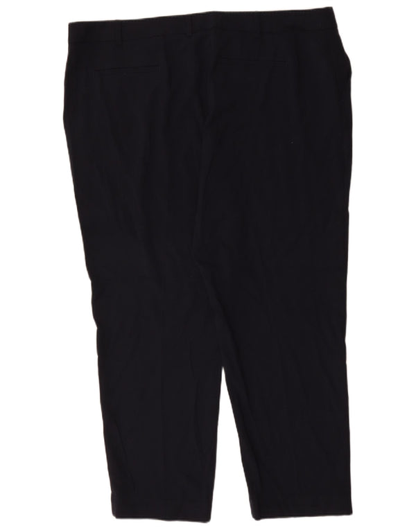 Женские зауженные укороченные брюки Marks & Spencer UK 22 3XL W44 L28 Темно-синие