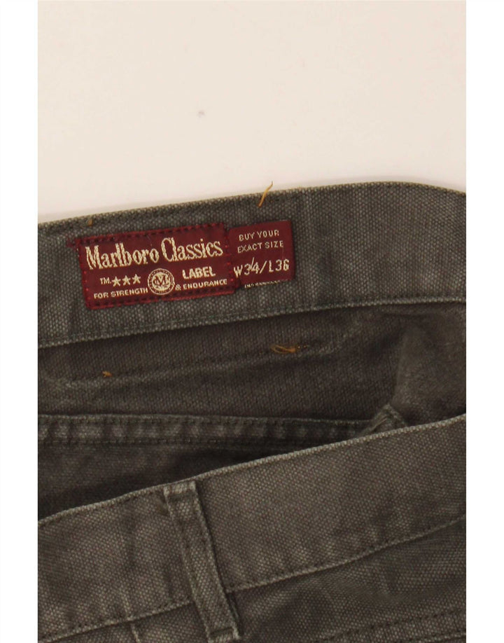 Мужские прямые джинсы Marlboro Classics W34 L32, хлопок цвета хаки