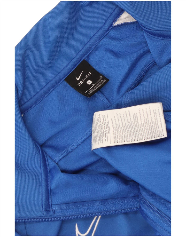 Мужская спортивная куртка Nike Dri Fit, большая синяя полиэстер с цветными блоками