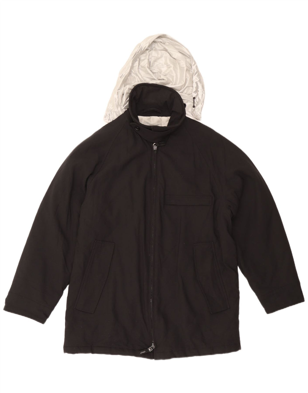 Мужская ветровка Allegri с капюшоном UK 40, большая, черная, с цветными блоками