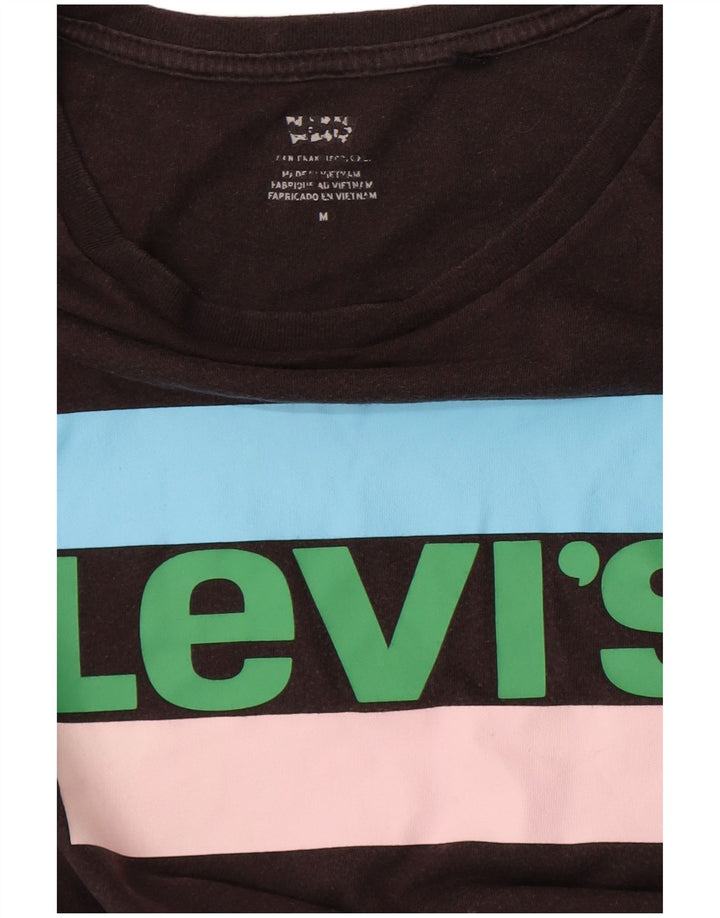 Женская футболка с рисунком Levi's Top UK 14, средний черный