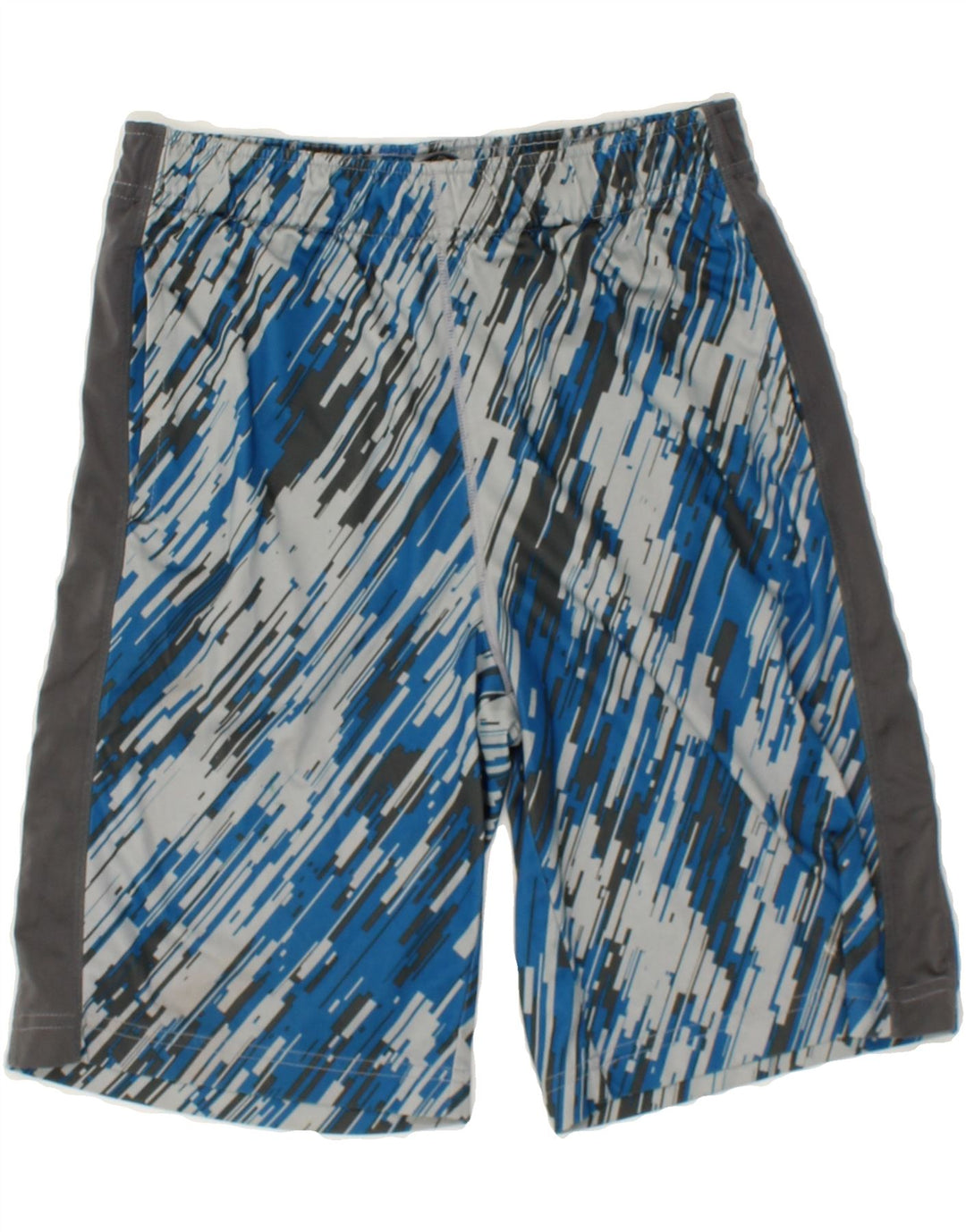 NIKE Boys Dri Fit Sport Shorts 10-11 Years Medium Blue Striped Polyester Vintage Nike and Second-Hand Nike from Messina Hembry 