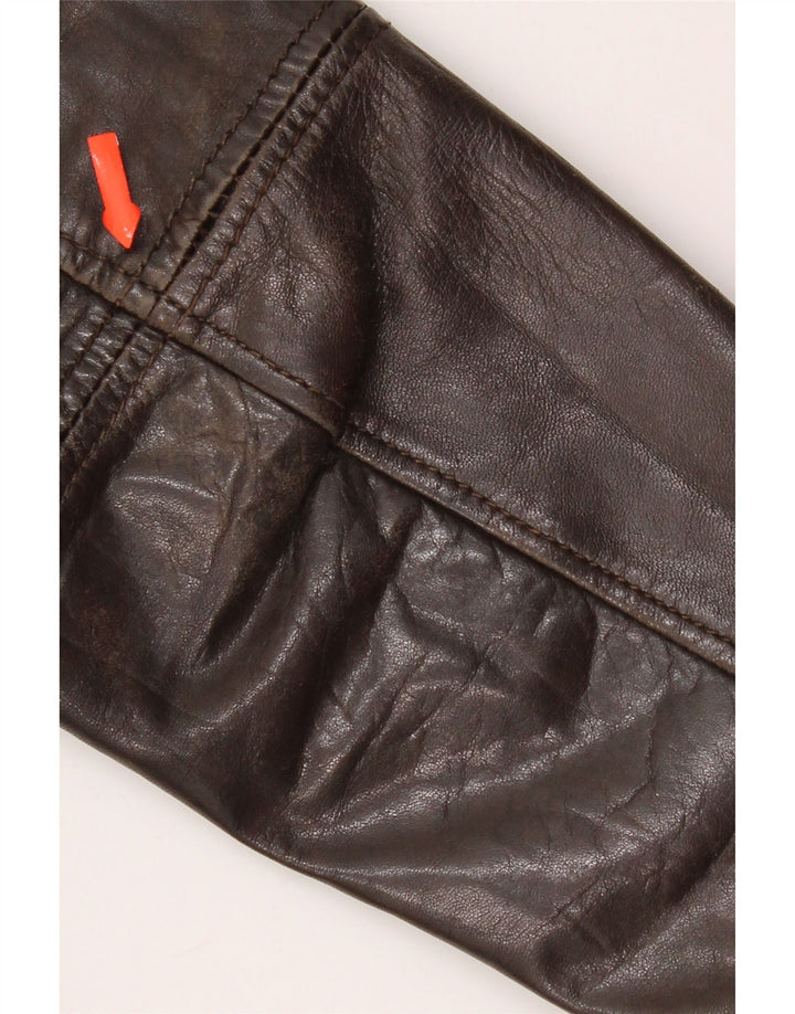 Мужская кожаная куртка-бомбер On Spirit IT 48 Medium Brown Leather