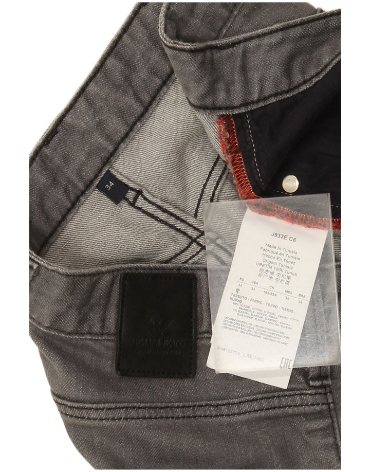 Мужские джинсы Armani Slim W34 L32 Серые, хлопок