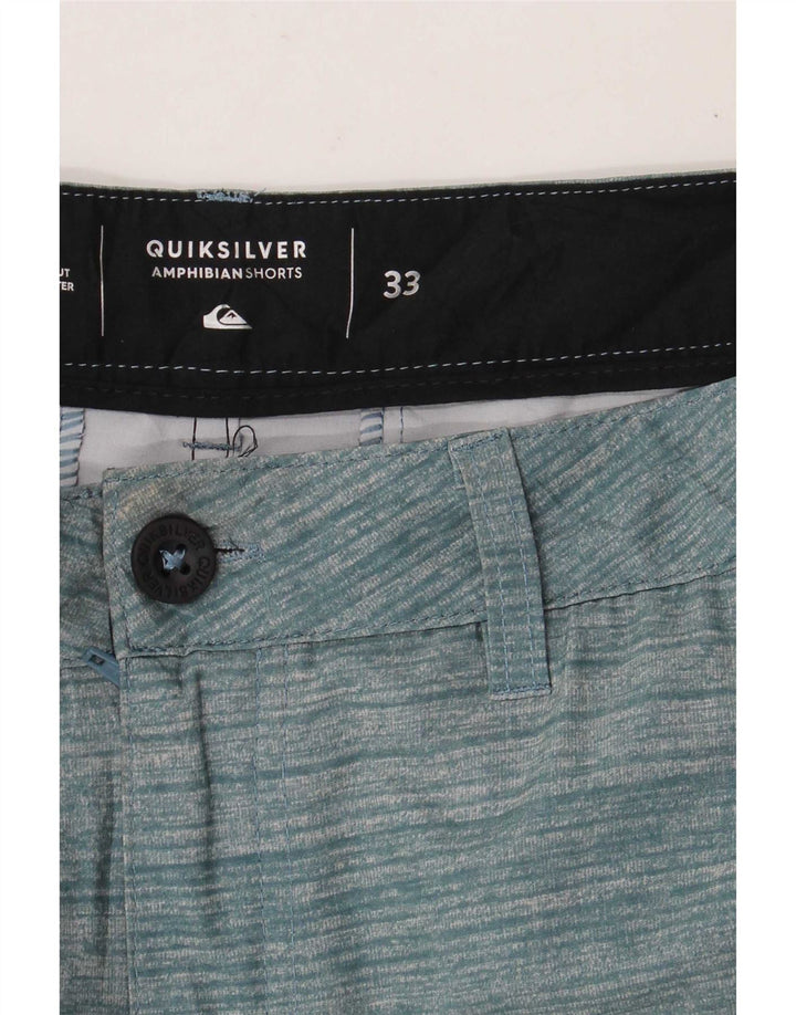 Мужские шорты чинос Quiksilver W33, средние зеленые в полоску