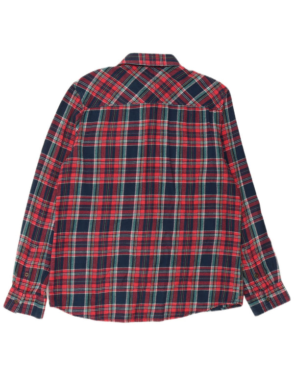 PEPE JEANS Mens Slim Fit Flannel Shirt XL Multicoloured Check Cotton