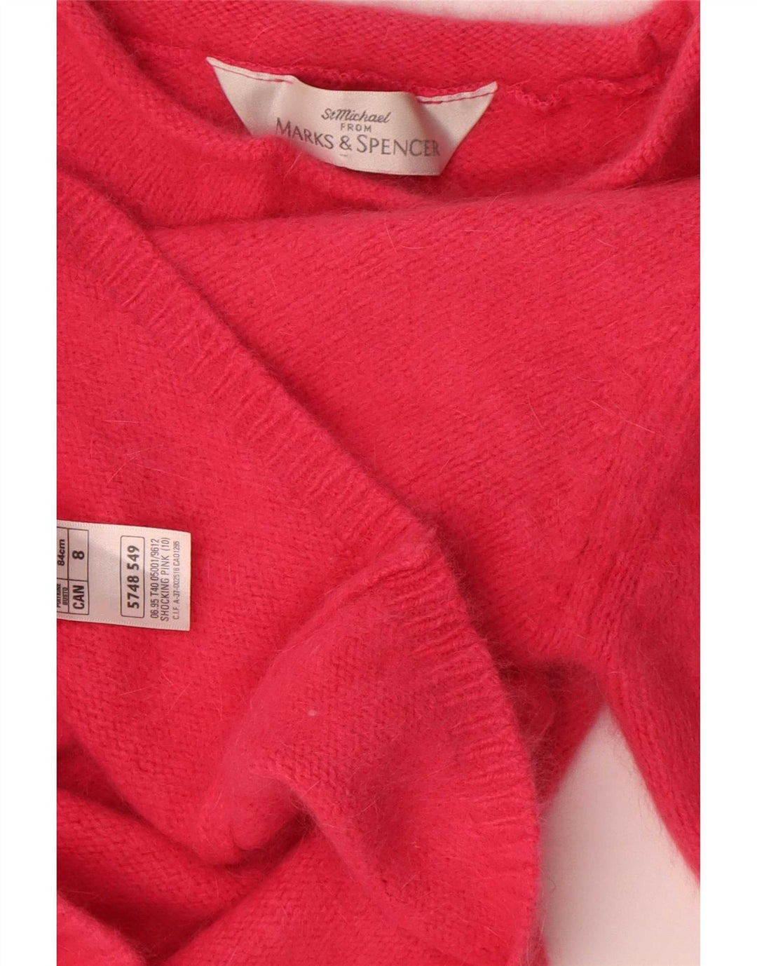 Женский укороченный джемпер с высоким воротником Marks & Spencer, Великобритания, 10, маленький розовый