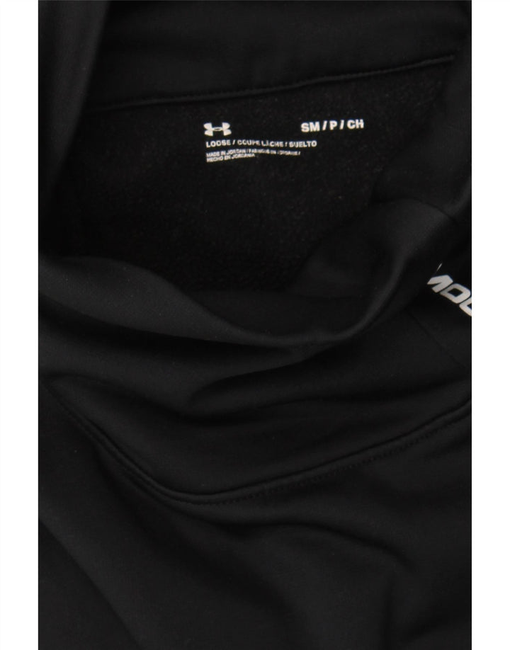 UNDER ARMOUR Womens Oversized Graphic Sweatshirt Jumper UK 10 Small Black Vintage Under Armour and Second-Hand Under Armour from Messina Hembry 