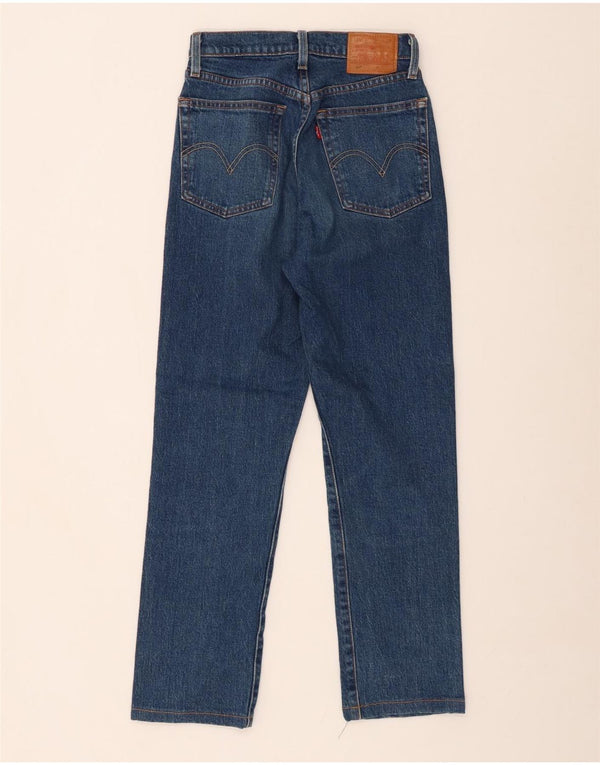 Женские прямые джинсы LEVI'S 501 W24 L30 синие, хлопок