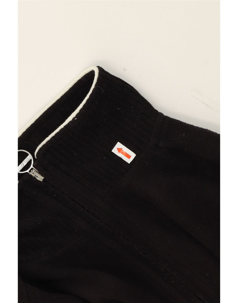 CHAMPION Womens Easy Fit Zip Neck Fleece Jumper UK 14 Medium Black Vintage Champion and Second-Hand Champion from Messina Hembry 