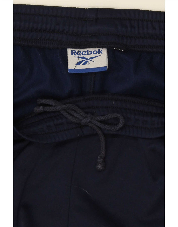 Мужские спортивные брюки Reebok, большие темно-синие, с цветными блоками