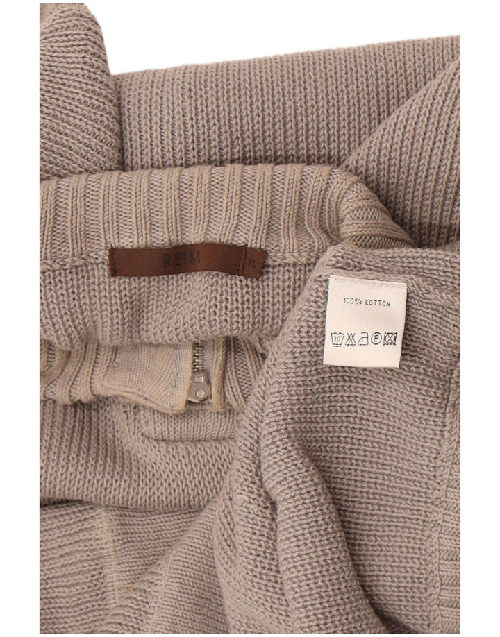 Мужской джемпер на пуговицах Reiss XL, серый хлопок