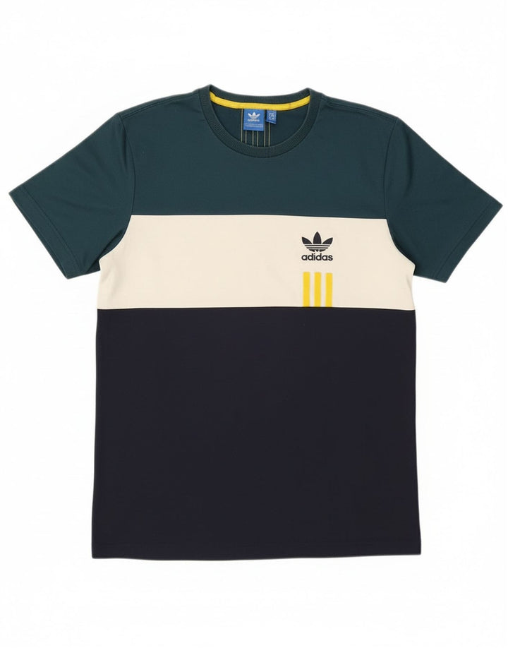 Мужская футболка Adidas Top Medium разноцветная из хлопка с цветными блоками
