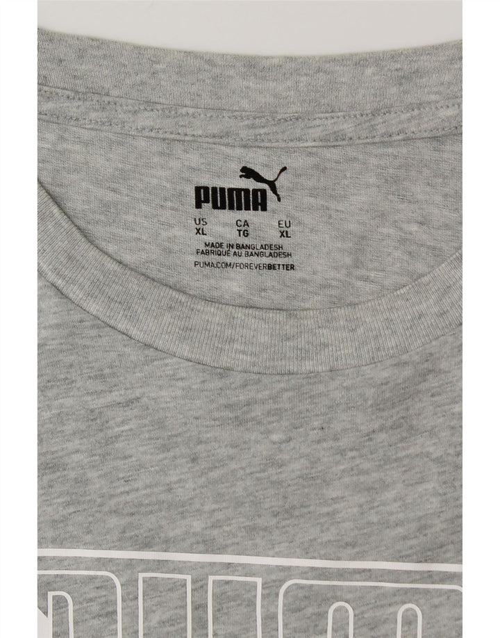 Мужская футболка с рисунком PUMA Top XL Серая в крапинку