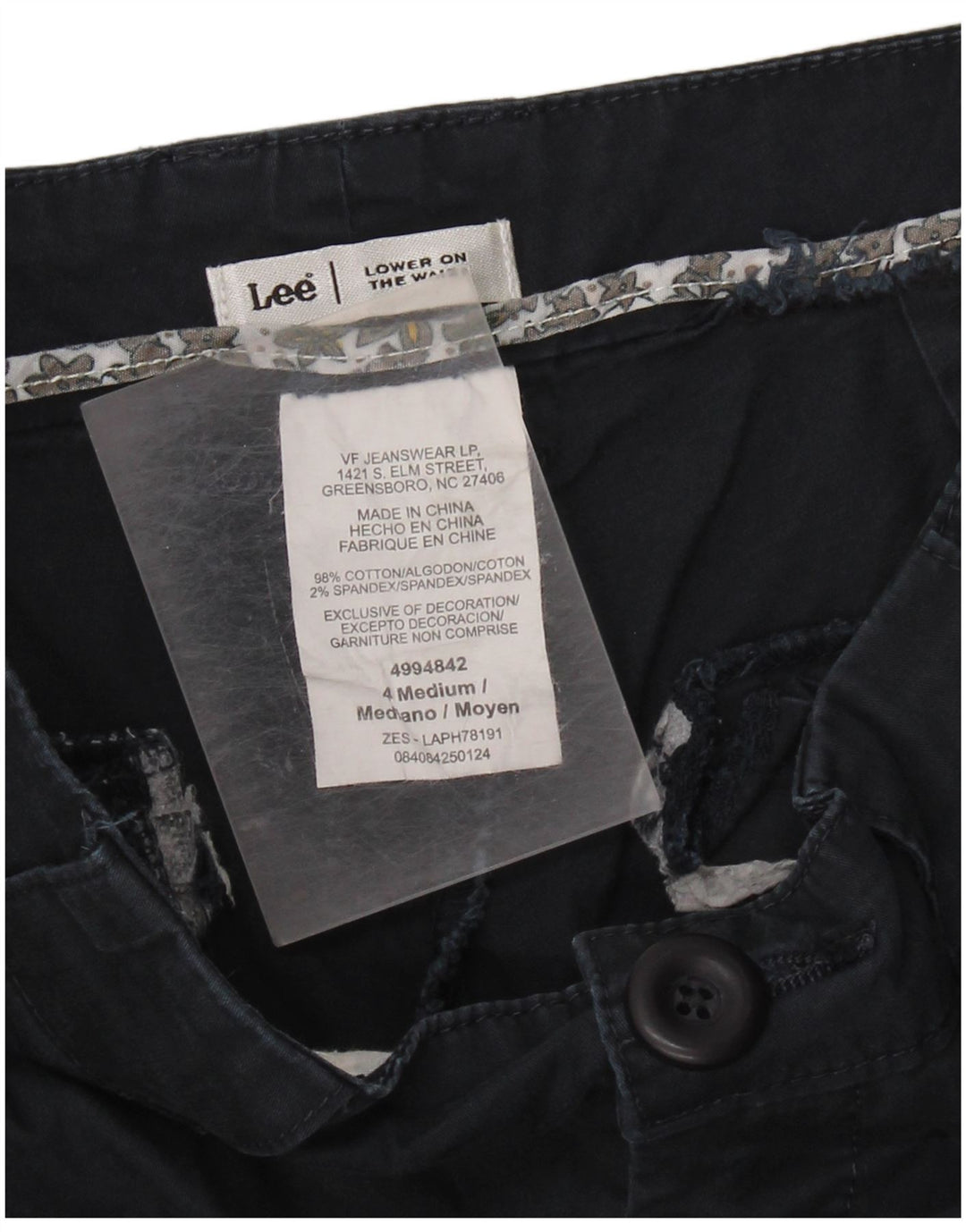 Женские капри с заниженной талией Lee, размер США 4, маленький W28 L20, темно-синий, хлопок