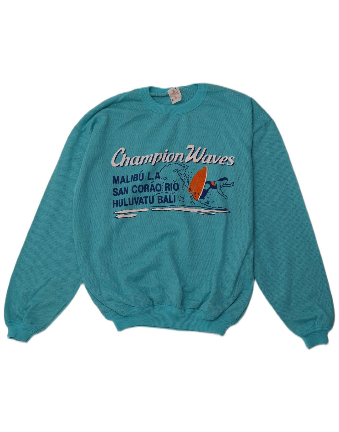 Мужской свитер с рисунком VINTAGE, джемпер XL, синий хлопок