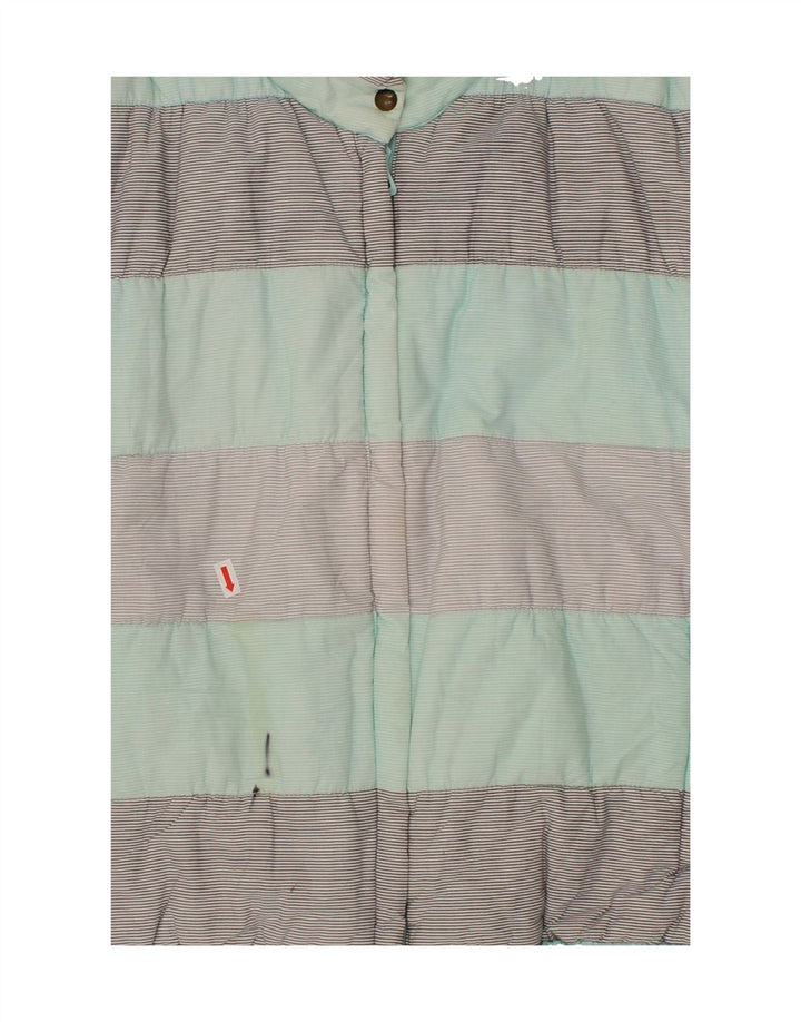 BELFE Womens Padded Gilet IT 42 Medium Grey Striped Vintage Belfe and Second-Hand Belfe from Messina Hembry 