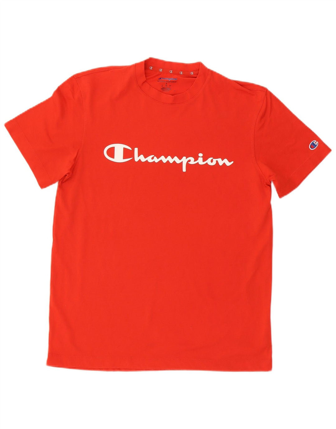 Champion Mens Graphic T-Shirt Top Small Red Polyester