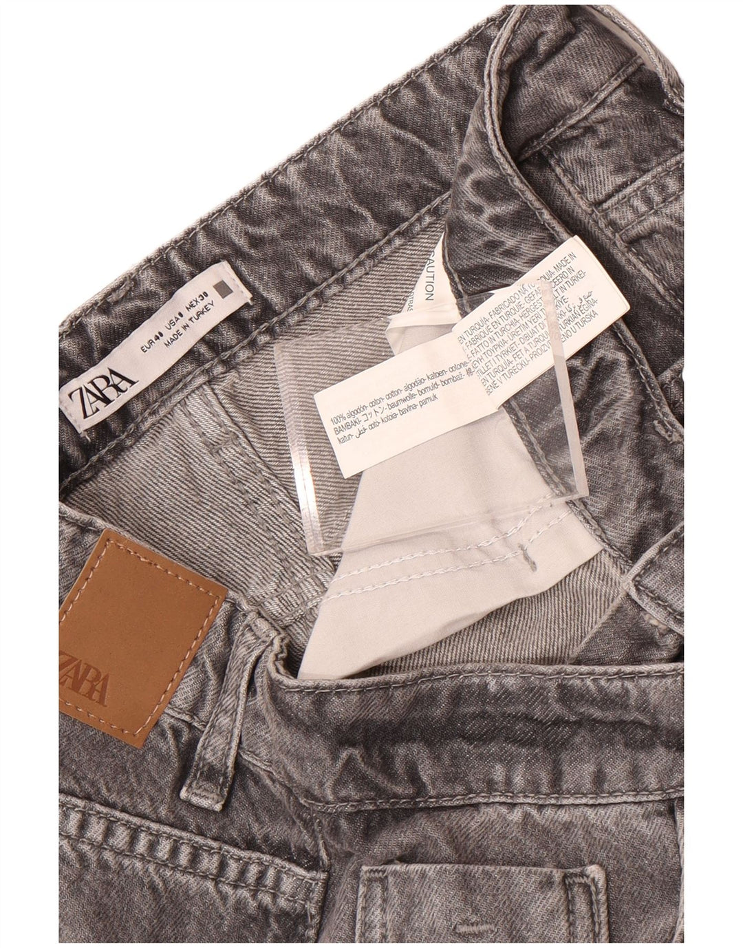 Женские укороченные джинсы Zara EU 40 Medium W30 L25 Серый хлопок