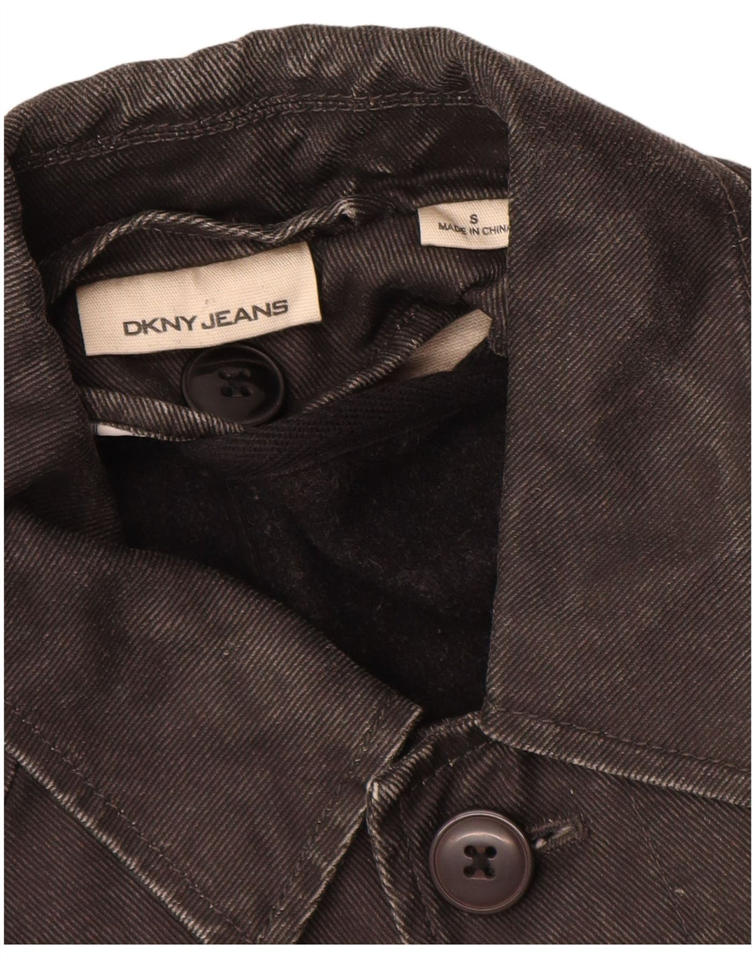 Мужское джинсовое пальто Dkny UK 36 маленькое черное Ramie