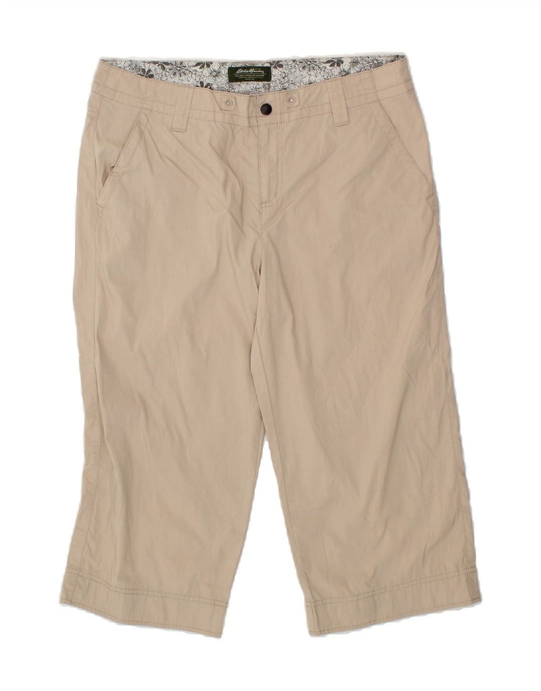 EDDIE BAUER Womens Wide Leg Capri Trousers W32 L20 Beige Vintage Eddie Bauer and Second-Hand Eddie Bauer from Messina Hembry 