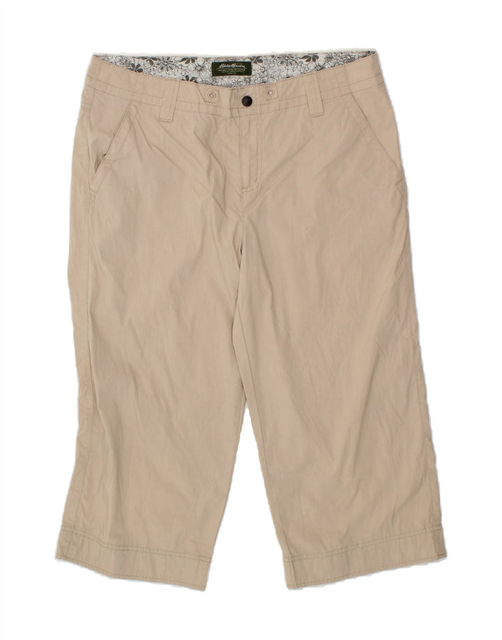 EDDIE BAUER Womens Wide Leg Capri Trousers W32 L20 Beige Vintage Eddie Bauer and Second-Hand Eddie Bauer from Messina Hembry 