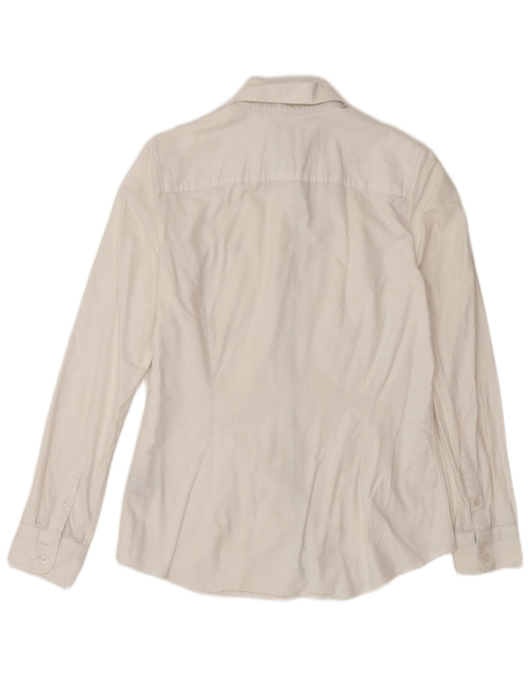 ЭКИПАЖНАЯ ОДЕЖДА Женская рубашка классического кроя UK 8 маленькая белая хлопковая