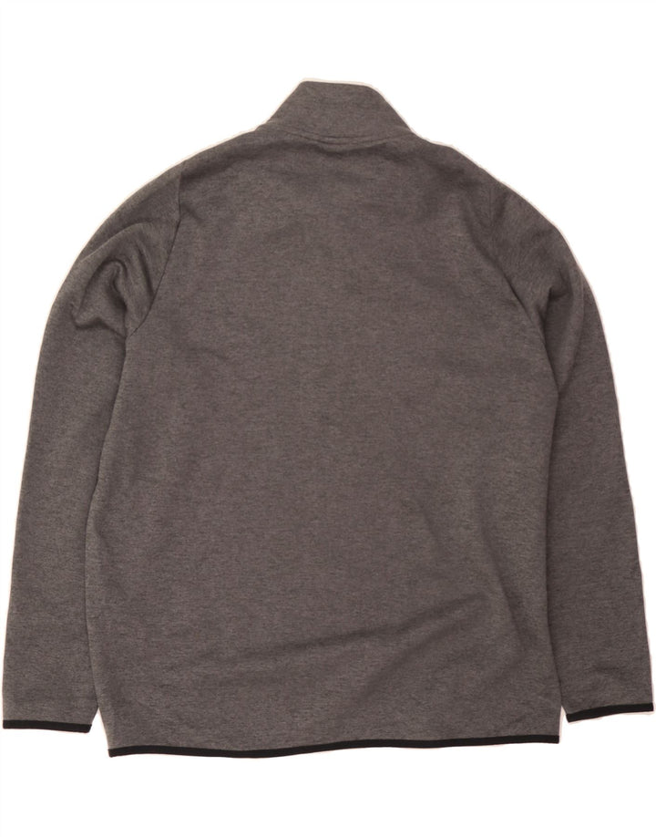 NIKE Mens Dri Fit Zip Neck Sweatshirt Jumper Large Grey Polyester Vintage Nike and Second-Hand Nike from Messina Hembry 