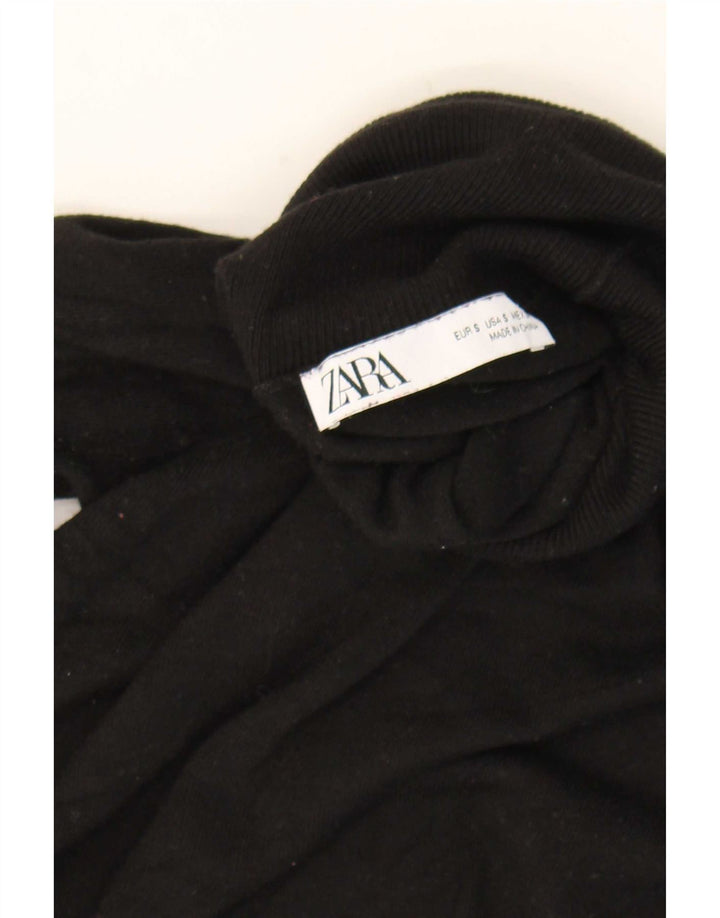 Женский джемпер с высоким воротником Zara UK 10, маленький черный