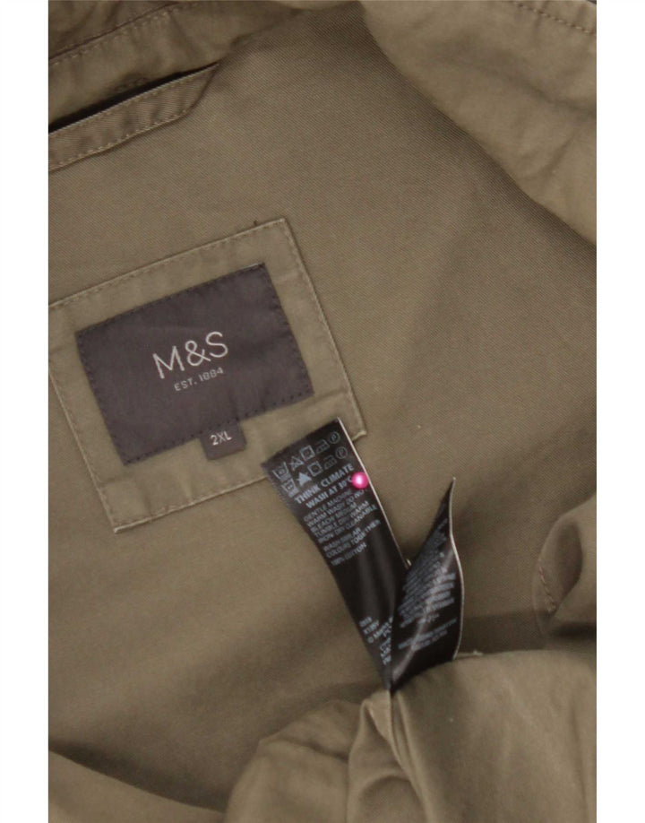 Женская куртка Marks & Spencer UK 44 2XL, хлопок цвета хаки