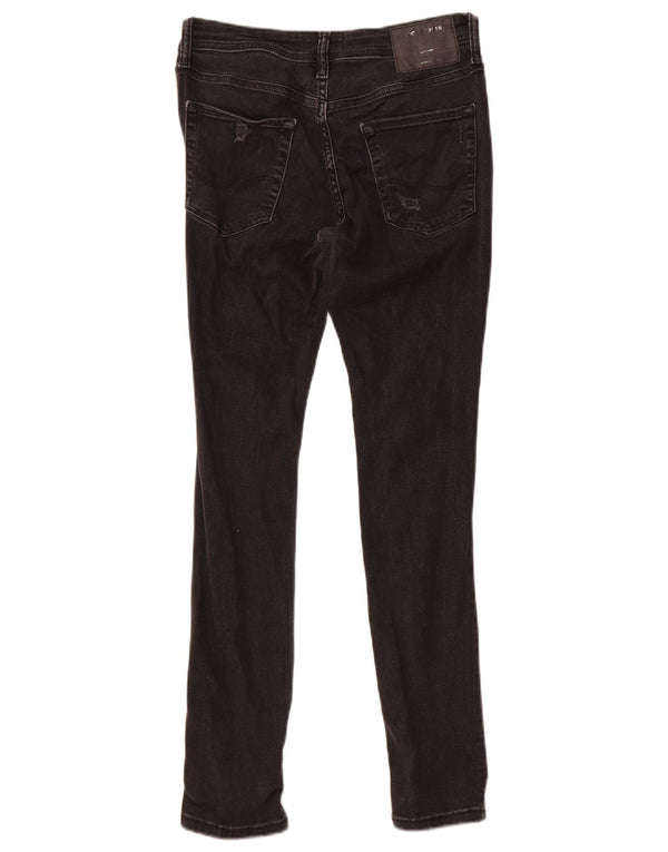 Мужские потертые джинсы скинни Jack & Jones Liam W30 L30, черный хлопок