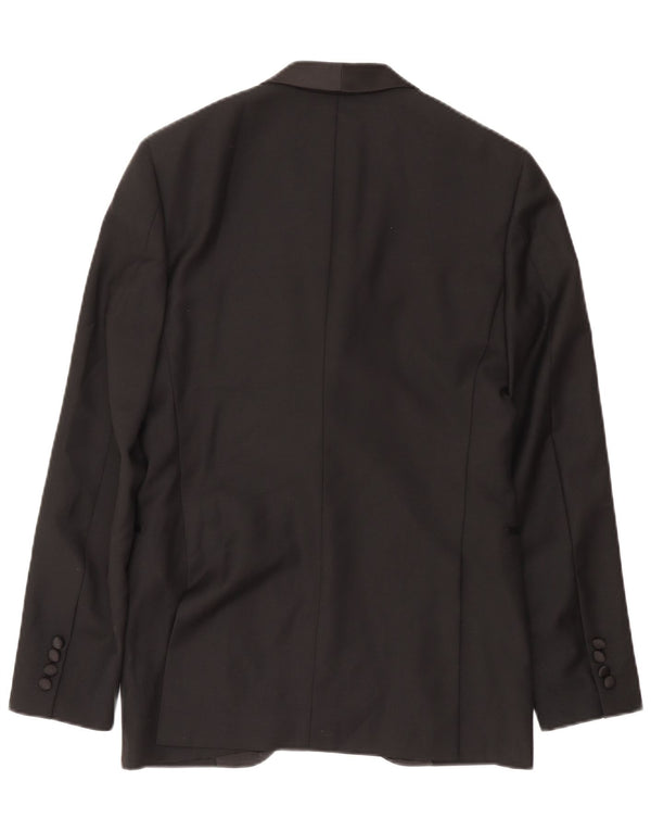 Винтажный мужской пиджак на 1 пуговице, Великобритания 38, средний черный