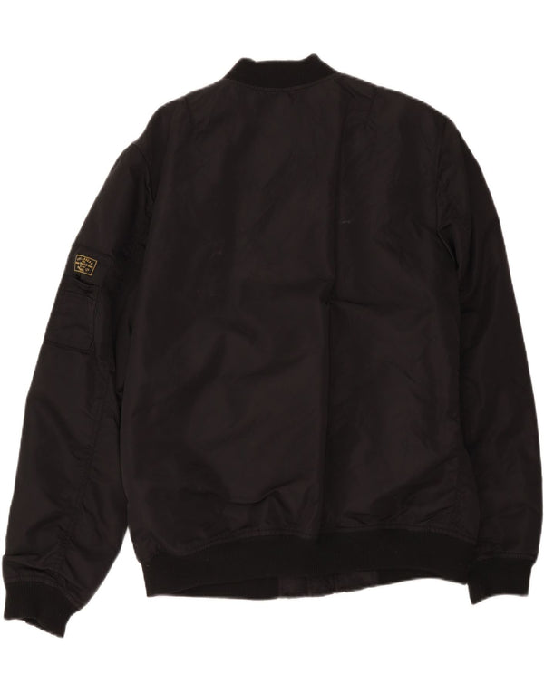 Женский бомбер Pull & Bear UK 18 XL, черный нейлон